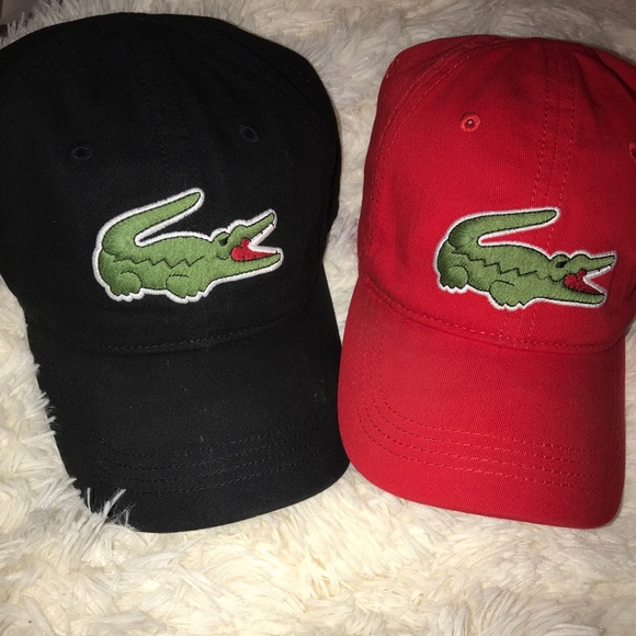 lacoste big croc gabardine cap